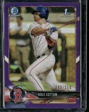 2018 Bowman Draft #BDC-69 Kole Cottam Chrome Purple Refractor #/250