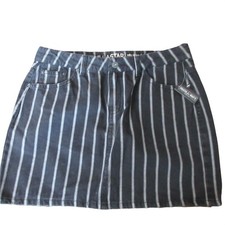 Vanilla Star Pin Stripped Denim Mini Skirt - NWT - Size 30