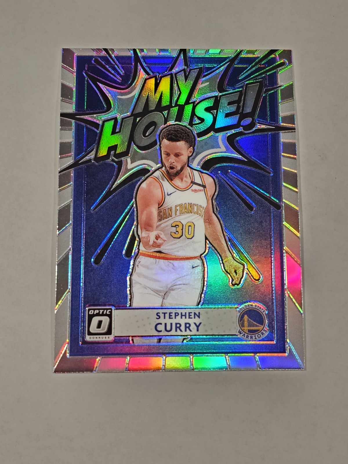 2020-21 Panini Donruss Optic #5 Stephen Curry Silver Holo Prizm My House