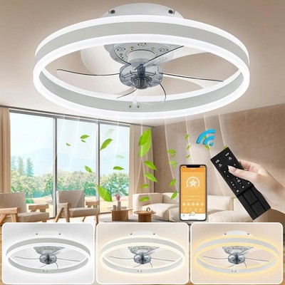 Deckenventilator mit Beleuchtung Fernbedienung LED Deckenlampe Schlafzimmer DHL