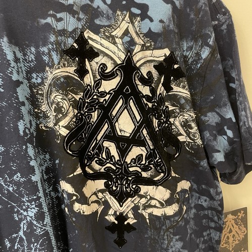 Archaic by Affliction Herren T-Shirt Helix Pacific Blue L, Neu Mit Etikett - Bild 2 von 15