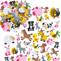 Moosgummi-Aufkleber Bauernhoftiere 96 StüCk FüR Kinder Basteln, Baker Ross
