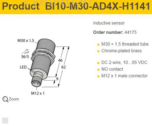 NEW Turck Proximity Sensor BI10-M30-AD4X-H1141