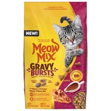 Meow Mix Gravy Bursts Dry Cat Food, Chicken, 3 LB Bag 3 Pound (Pack of 1) 3.50 per pound