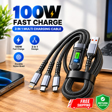 3 in 1 Fast Charging Cable Multi USB C Micro Charger Cord for Universal 100W US