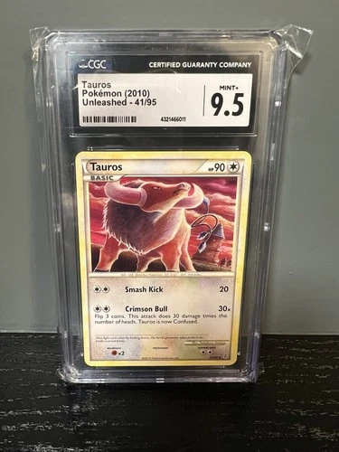 Tauros 41/95 CGC 9.5 Mint+ Pokemon 2010 Unleashed Set
