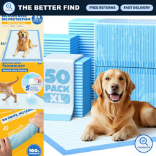 Leakproof Puppy Pads for Dogs, 34x28 in, 6-Layer Absorbent, 50-Pack