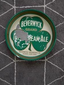 Rare vintage Beverwyck Irish Brand Cream Ale Beer Tray Albany New York