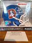 Karl Mecklenburg Autographed Denver Broncos "D" Logo Mini Helmet Beckett COA🔥