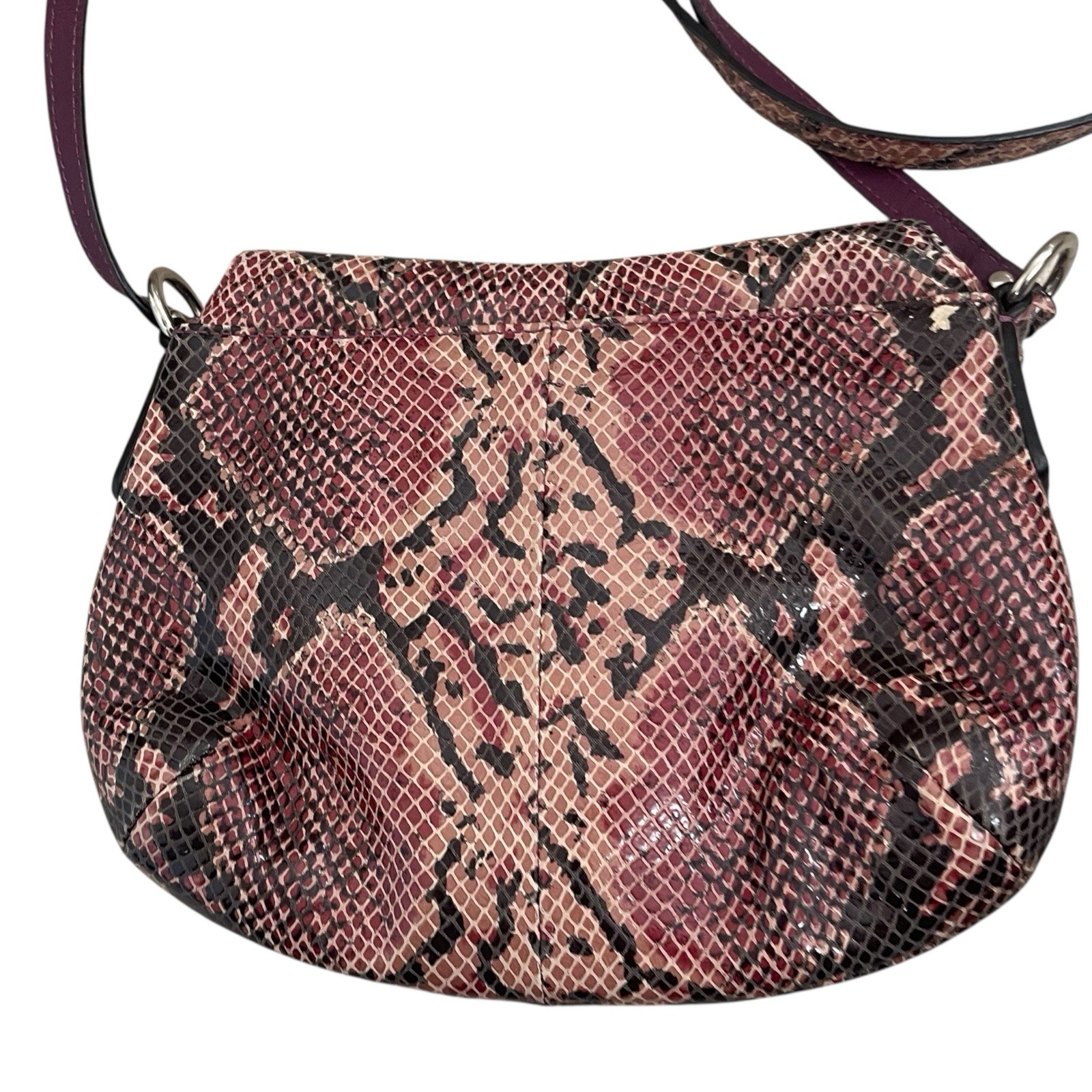 Coach Soho Puple Python Snakeskin Leather Mini Cr… - image 2