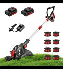 20V 12'' Cordless String Trimmer, Grass Trimmer&Edger with 8 Replacement Spoo...