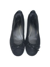 Vionic Callisto Flats Womens Black Suede Bow Ballet Comfort Orthotic 6 M