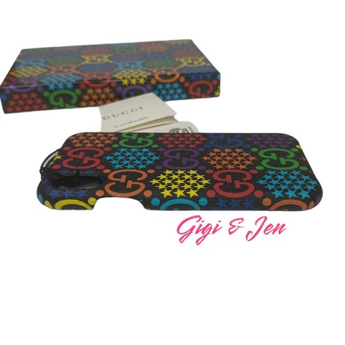 Auténtica funda para teléfono móvil Gucci GG Psychedelic 603758 PVC XS/X multicolor - Imagen 2 de 6