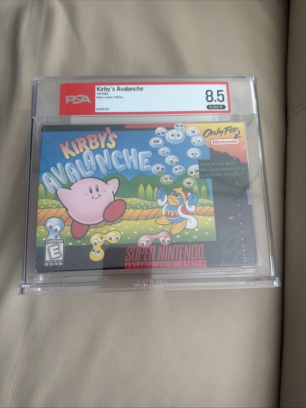 SNES Kirby's Avalanche PSA 8.5 Sealed A+ Graded  Not WATA VGA