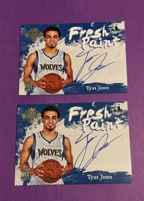 2015 Panini Tyus Jones Rc Auto - 2 Cards - DUKE / MAVS