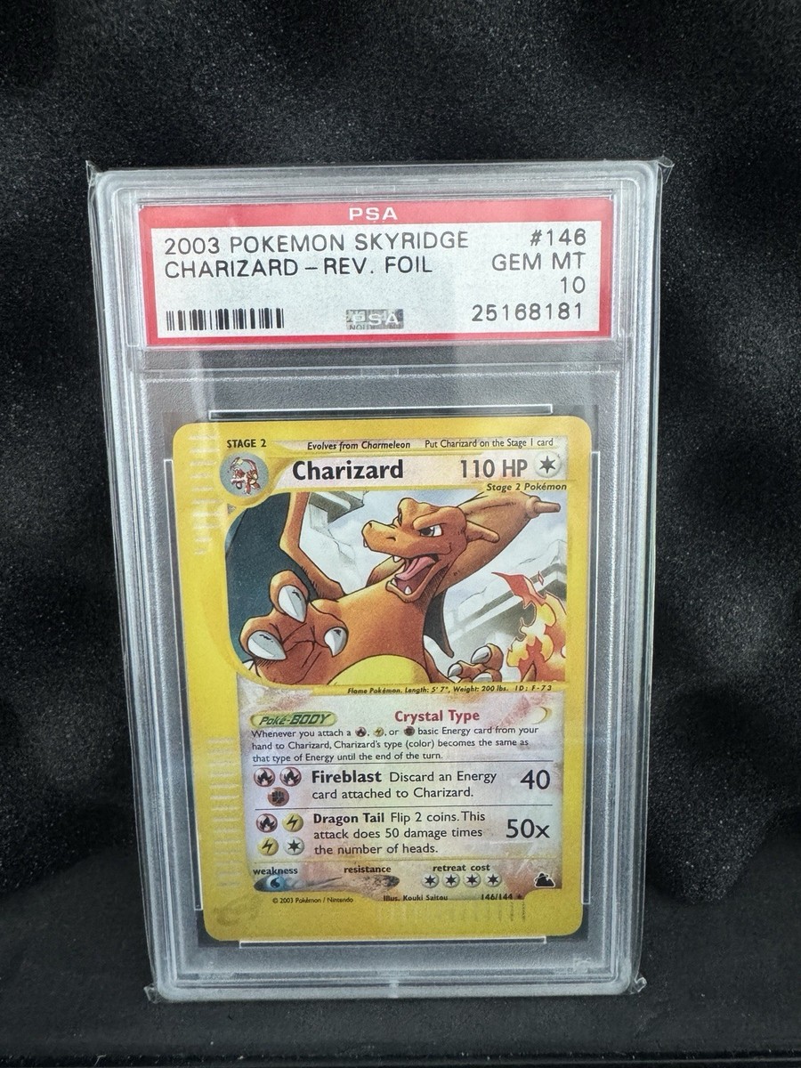 Pokemon Charizard Skyridge Crystal Reverse Holo Secret Rare #146