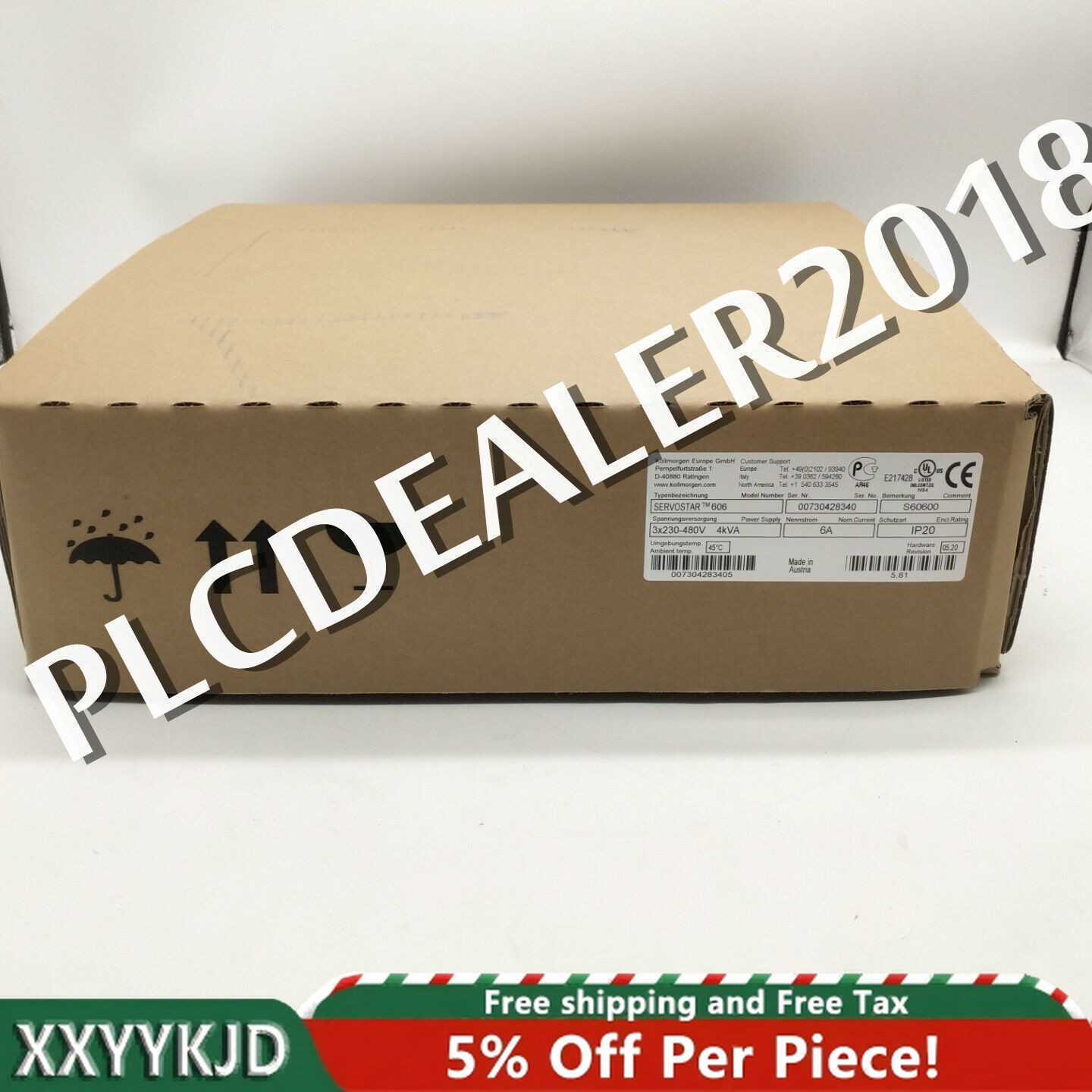 1PC Brand New In Stock Kollmorgen SERVOSTAR 606 S60600 Servo Drive VIA DHL