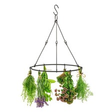 Hanging Herb Drying Rack Steel Metal Flower Dryer Display Kitchen Plant Decor Uk