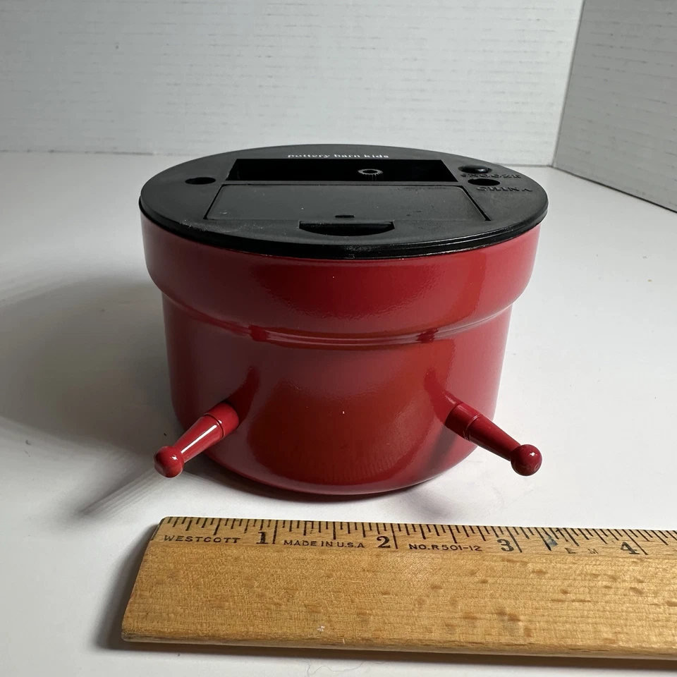 Pottery Barn Kids Double Red Bell Retro Alarm Clock - Image 4 of 4