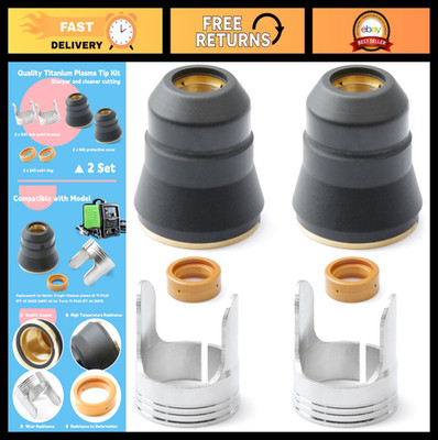 2 Pack Replacement Tip Kit for Plasma Cutter 45 & 65, Compatible with Titanium M