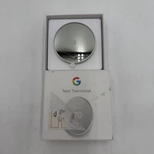Google Nest Thermostat G4CVZ Programmable Wi-Fi Thermostat Snow