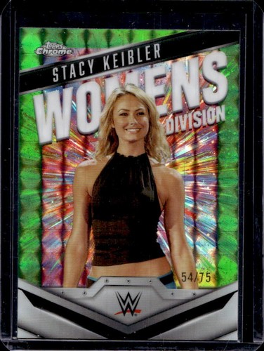 2025 Topps Chrome WWE Stacy Keibler Women's Neon Green Geometric Refractor #/75