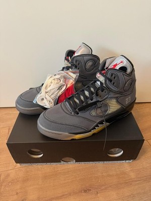 NEW Nike Jordan 5 - Off White | Black/Fire Red | US 12,5 |  EU 47