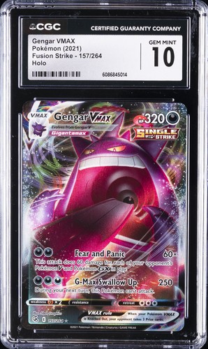 2021 POKÉMON FUSION STRIKE HOLO #157/264 GENGAR VMAX CGC 10 GEM MINT