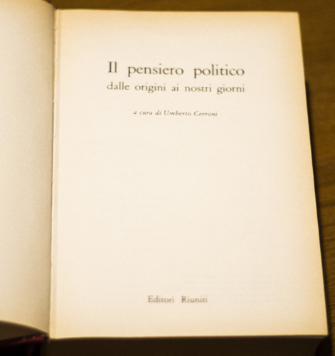 IL PENSIERO POLITICO dalle origini ai nostri giorni U. Cerroni, Ed. Riuniti 1975 - Foto 2 di 4