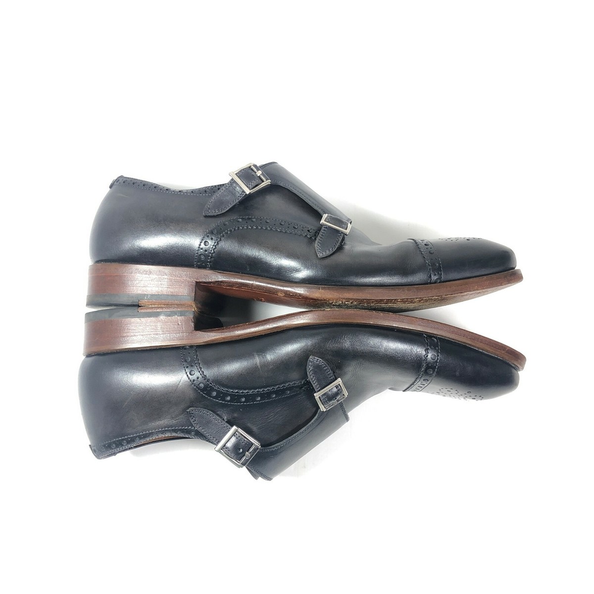 Magnanni Kenton Double Monk Cap Toe Shoe, Grafito, sz 8 | eBay display picture 1