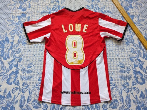 Lowe #8 uhlsport Lincoln City Jersey 2006 2007 Boys Size S Red White - Picture 10 of 16