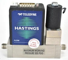 Teledyne Hastings HFC-302 Mass Flow Controller: Range: 500 SCCM/H2 - Gas: H2