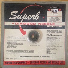 NOS Superb Diamond Needle 754-DJ Stylus for SHURE, Columbia, EV, Jensen, Astatic