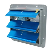 12" Wall Mounted Shutter Exhaust Fan High Speed Garage Shop Attic W/Power Cord