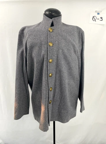 Civil War Confederate Grey Wool Sack Coat- CSA Uniform Reenactment - Size 40