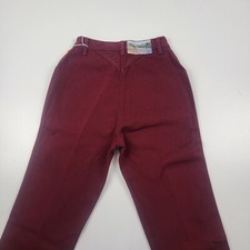 Vtg 80s Rocky Mountain Pants Maroon High Waisted Denim Mom Rockies Jeans 27/5