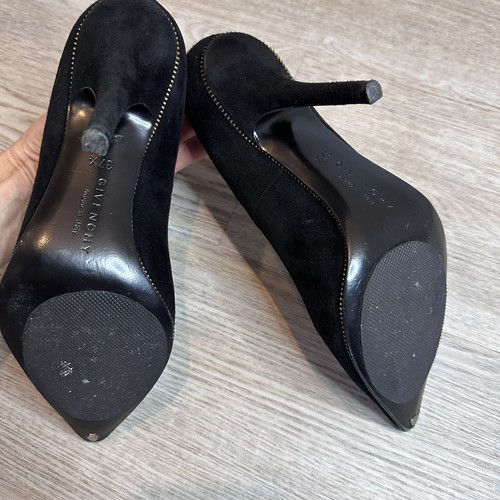 Givenchy black suede Pointy Toe Stilettos dress Pumps 37 1/2 - Picture 7 of 10