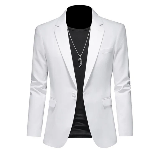 Men's Jacket Suit Blazer Slim-Fit Suit Wedding Business Dress Casual Suit Tops