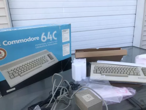 Vintage Commodore 64C Personal Computer w/Manuals & Power Supply Untested