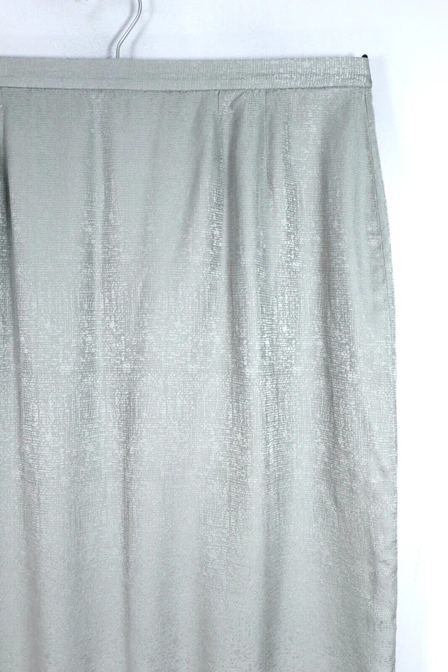 Falda lápiz ADRIANA PAPELL para mujer 100 % seda cintura elástica forrada verde salvia 18 Foto 4 de 4