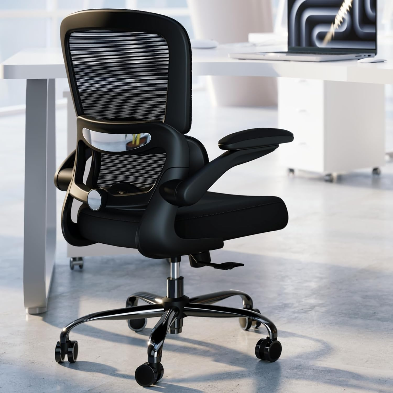 Ergonomic Office Chair with Adjustable Lumbar Support & Breathable Mesh Back  -image