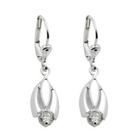 OhrhäNger Ohrringe Brisur Aus Echtem 925 Silber Mit Zirkonia Weiß FüR Damen