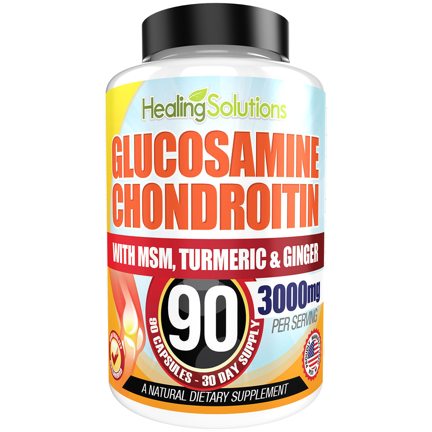 Glucosamine Chondroitin with COLLAGEN TYPE II 2 MSM Turmeric Ginger