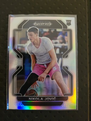 Nikola Jović RC auto silver prizm 2022-23 Panini Prizm Auto Silver PRIZM #RSI-NJV Nikola Jovic