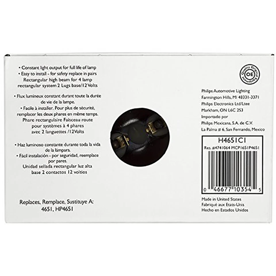 Philips 4PCS Headlight Light Bulbs Hi/lo Beam For 1976-1989 Buick Electra - Image 3 of 4