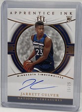 Jarrett Culver 2019-20 Panini National Treasures Apprentice Ink Rookie Auto /25