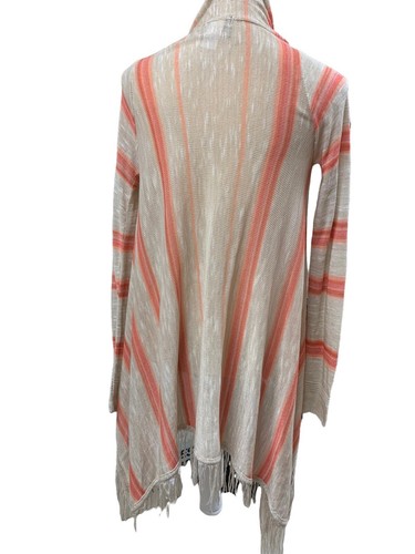 Sweet & Sinful Rayon Mischung offene Fransen leichte Strickjacke S Boho Hippie - Bild 4 von 6