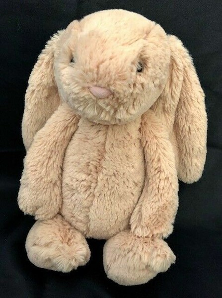 Jellycat Medium Bashful Gray Bunny Plush Stuffed Animal Toy 12