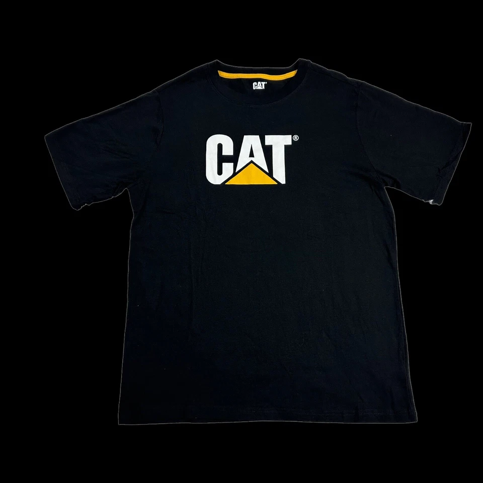 CAT Caterpillar Mens Size XL Workwear Logo Graphic Black  Short Sleeve T Shirt - Image 3 of 4