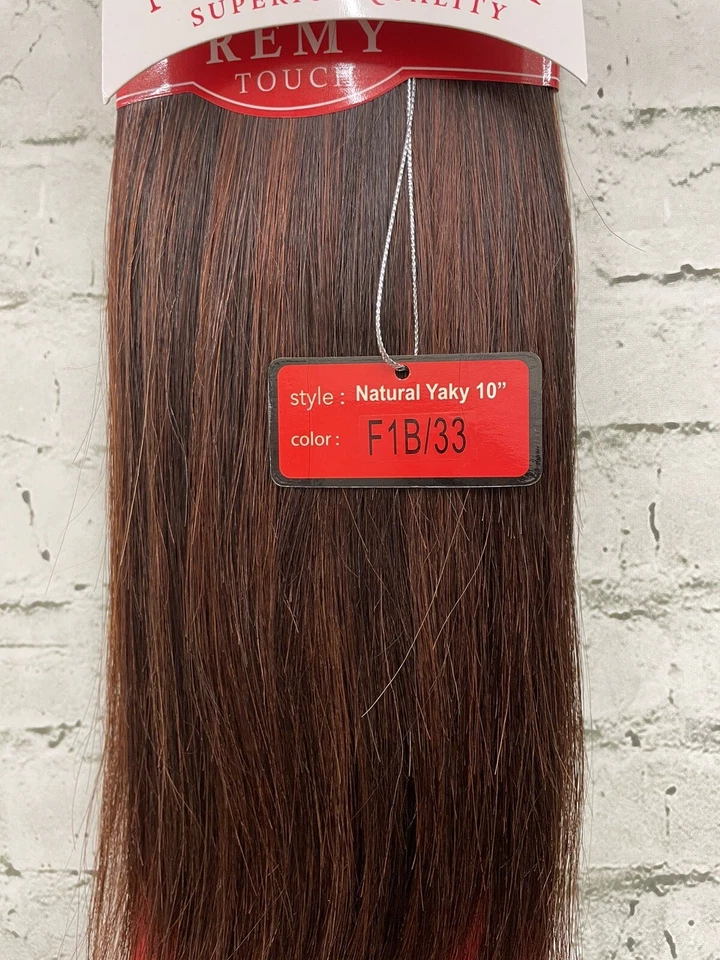 Extensión de tejido de cabello 100 % humano Revlon #F1B/33 10" nuevo en paquete negro/castaño rojizo oscuro Foto 3 de 4